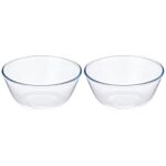 81.0% Off – Amazon Brand – Solimo Borosilicate Glass Mix Bowl | Set of 2 | 2,650 ML Each | Transparent