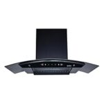 53.0% Off – Elica 90cm 1500 m3/hr Filterless Autoclean Kitchen Chimney with 15 Years Motor Warranty & 5 Years Comprehensive (CURVE FL 900 HAC LTW MS NERO), Black