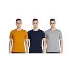 88.0% Off – Amazon Brand – Symbol Men Solid Cotton T Shirt | Plain | Round Neck | Half Sleeve – Regular Fit | Combo Pack of 3 (Available in Plus Size)