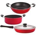75.0% Off – Nirlon Non-Stick 3 Piece Aluminium Gas Compatible Odor Free Kitchen Cooking Essential Set