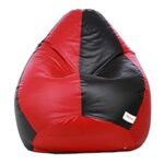 81.0% Off – Sattva Classic XXL Bean Bag Filled with Beans | Dual Colour | Faux Leather Bean Bag Chair for Adults & Kids | Comfortable Seating for Home, Bedroom, Living Room, Office – Black & Red