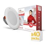 92.0% Off – Murphy 7W Coral LED Concealed Ceiling Panel Light with 2-Year Warranty | Warm White Round Recessed Downlight for 3-Inch Concealed Box | BIS Approved | Pack of 40