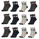 81.0% Off – Btag Sports Ankle Cotton Socks for Men & Women – Breathable, Sweat-Absorbent, Cushioned Athletic Socks for Running, Gym, Cycling – Pack of 12