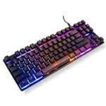 83.0% Off – RPM Euro Games Gaming Keyboard Wired | 87 Keys Space Saving Design | Membrane Keyboard with Mechanical Feel | LED Backlit & Spill Proof Design