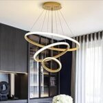 94.0% Off – Desidiya® Modern Double 3-Ring LED Pendant Light Lamp – Warm White Hanging Ceiling Pendant Light, Elegant Finish for Home & Living Spaces & Living Room Ceiling Light