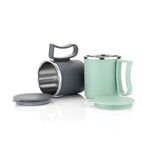 93.0% Off – OLMARTT KITCHENWARE Coffee Mug with Stainless Steel for Tea Milk Mug Inner Stylist Double Wall Cup for Home Office Restaurant Use Gift Pack of 1 Pic(Gray)