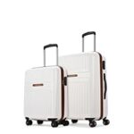 79.0% Off – Aristocrat Atlas Set of 2 Trolley Bag 55cm & 66cm | Small+Medium | Hard Luggage | Smooth 8-Wheel Suitcase | Secure Combination Lock with Sturdy Zipper | Full Fabric Convipack| 3-Year Warranty (White)