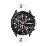 80.0% Off – Boss Silicone Hugo Analog Black Dial Men’s Watch-1513718, Band_Silver