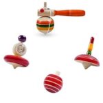90.0% Off – Toddler S Step Wooden Spinning Tops – Non Toxic Desi Lattoo – for Kids Pack of 4 – Multicolor – Curiosity & Fine Motor Skills | bambaram (4 Assorted Tops)