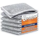 90.0% Off – ARABEX Non Scratch Wire Dish Cloth (Pack of 6), Steel Scrubber for Utensils Cleaning, Multipurpose Wet and Dry Cleaning, Stainless-Steel Dish Wash Scrubber for Washing Dishes, Sinks,