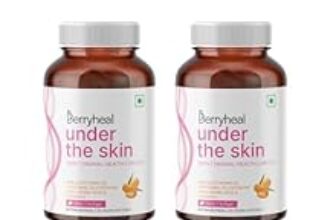 91.0% Off – Berryheal Under The Skin L-Glutathione (250mg), Hyaluronic Acid, Vitamin C, Sea Buckthorn (Omega 3679) Vegan Skin Supplement for Glow, Hydration, Collagen Booster & Anti-Ageing | 60 Capsules for Women