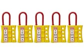 89.0% Drop – Aktion Safety Lockout Device AK-SLDH-75 De-Electric HASP Number of Holes: 4 – Yellow (Pack of 5)