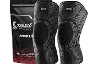 82.0% Off – Cockatoo Knee Support For Men,Knee Cap Compression Support for Gym Running, Cycling, Sports, Jogging, Workout Pain Relief,Material: Nylon & Spandex(Pack Of Two) (C-KNEE-222-BLACK, M)