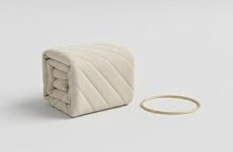 97.0% Off – Dence Store Luxury Velvet Ottoman Stool for Living Room & Bedroom | Premium Round Pouffe with Gold Metal Base | Modern Footrest, Extra Seating & Home Décor (Cream Cover)