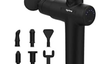 74.0% Off – Lifelong LLGM109 Percussion Massage Gun for Pain Relief, Deep Tissue, 6 Speeds & 7 Massage Heads, Cordless, Quiet Operation for Neck, Shoulders, Back, Arms, Legs & Feet (Black)