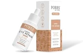 90.0% Off – PORES Be Pure Under Eye Repair Serum | Collagen + Ceramide Eye Serum for Dark Circles, Puffiness & Wrinkles | Brightening & Hydrating Under Eye Serum for Men & Women | Wheat Protein & Anti-Aging Formula – 30 ml