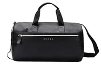 71.0% Off – CROSS Black Vegan Leather Duffel Bag for Men and Women (Unisex)
