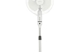 79.0% Off – amazon basics High-Speed Oscillating Pedestal Fan I 3 Adjustable Fan Speeds | Rust Resistant Body, Adjustable Length | RPM 2200 | 400mm Sweep Length (White)