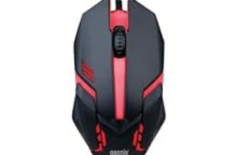 74.0% Off – GEONIX Vigor R7 Wired Gaming Mouse with 1200 DPI, PVC Cable, 3 Buttons, Center Click, 1 Year Warranty (Black Red)