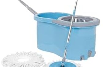 72.0% Off – TEX-RO Spin Mop for Home Cleaning Floor with Bucket Set | 360° Magic Mop with Easy Wheels, Drain Outlet & Microfiber Head | Floor Mop for Home, Pocha Machine for Floor Cleaning – Blue