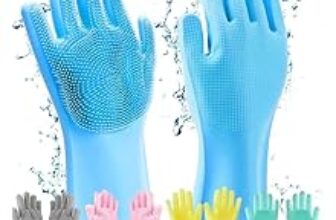 85.0% Off – Hand Gloves for Kitchen Cleaning,Gloves Magic Silicone Dish Washing Gloves Hands wash utensil for women men,Dishwashing and Pet Grooming,Great for Washing Dish,Car,Bathroom(Multicolour,1 pair)