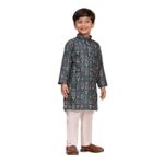 98.0% Off – Pro-Ethic Style Developer Boys Heavy Cotton Printed Kurta and Pajama Set for Kid’s Ethnic Wear (S-280)