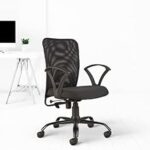 76.0% Off – CELLBELL© Calisto C83 Mesh Mid-Back Ergonomic Office Chair/Revolving Computer Chair for Work from Home/Study, Metal Base, Backrest Adjustable [Black]