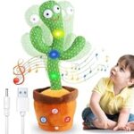 81.0% Drop – Viblizz Rechargeable Toys Talking Cactus Baby Toys for Kids Dancing Cactus Toys Can Sing Wriggle & Singing Recording Repeat What You Say Funny Education Toys for Home Decor for Kids