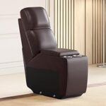 85.0% Off – Home Centre Stockholm Half Leather Console – Brown