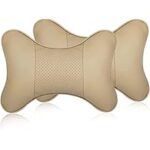 90.0% Off – Eliane Universal Car Neck Rest Headrest Pillow Soft Cushion Cervical Pain Relief Support with Adjustable Straps for All Cars Driving Seat Office Chair, Travel Pack of 2 (Beige)