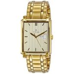 75.0% Off – Titan Regalia Quartz Analog with Day and Date Champagne Dial Gold Stainless Steel Strap watch for Men – NT1506YM02