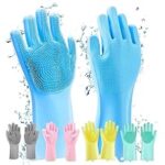 85.0% Off – Hand Gloves for Kitchen Cleaning,Gloves Magic Silicone Dish Washing Gloves Hands wash utensil for women men,Dishwashing and Pet Grooming,Great for Washing Dish,Car,Bathroom(Multicolour,1 pair)