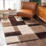 50.0% Off – IBRAHIM CARPET Carpet for Living Room Shaggy Rug 4X6 FEET Handmade Microfiber Cozy Super Soft Plush Shaggy Modern Carpet, Bedroom, and Home Decor Cozy & Durable Floor Mat (Brown)