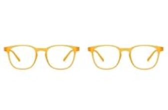 85.0% Off – Lenskart HUSTLR – As Seen On Shark Tank | Peyush Bansal Glasses | Zero Power Bluecut & Antiglare Computer Eyeglasses | Amber Full Rim Square | For Men & Women | Medium | LB E14058 (Pack of 2)