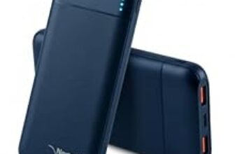 80.0% Off – Nextech Slender PDQC 10000 mAh 22.5W Fast Charging Power Bank with Detachable Type C Cable, Ultra Slim Power Bank with Mach USB-A Output, Type C PD Output, Type C Input, Wake Up Button(Blue)