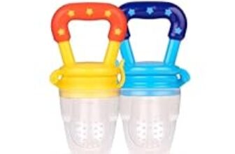 77.0% Off – Bumtum Baby Silicone Food & Fruit Nibbler with Extra Mesh | Soft Pacifier Feeder & Teether for Infants 3+ Months | BPA Free, Hygienic | Baby Fruit Nibbler Combo – Pack of 2