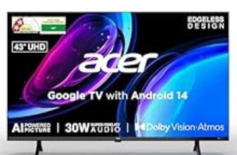 62.0% Off – acer 108 cm (43 inches) Ultra I Series 4K Ultra HD Smart LED Google TV AR43UDGGU2875BD