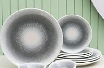 76.0% Off – JCPL Fine Porcelain Textures Sway Dinner Set (Set of 12), for Family of 4, Ceramic Crockery Set, Dinner Plates, Kitchen Set for Home, Dining Set for Dinner, Microwave & Dishwasher Safe Plates