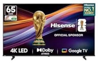49.0% Off – Hisense 164 cm (65 inches) E6N Series 4K Ultra HD Smart LED Google TV 65E6N (Black)