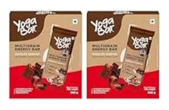 73.0% Off – Yogabar Multigrain Energy Bars – Chocolate Chunk 20 Bars – Daily Protein Snack, High Energy & Nutrition Bars – with 8g Protein & 7g Fibre – No Preservatives – Pack of 2, 10 Bars each