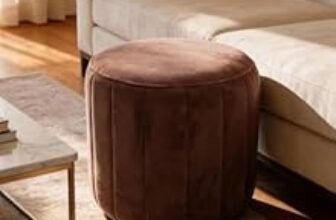 76.0% Off – The Couch Cell | Round Velvet Ottoman Footstool | Pink Channel Tufted Pouf | Upholstered Ottoman Seating for Living Room Bedroom Home Decor