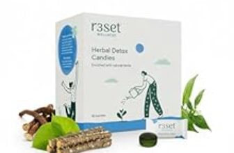 67.0% Off – R3SET Detox Candy | 100% Natural Ingredients, Zero Calories – Supports Liver Health, Aids Detoxification & Free Radical Elimination | Stress Reliever – 30 Herbal Candies for Cleansing and Wellness