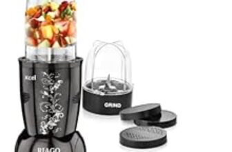 69.0% Off – Riago High Speed Bullet Mixer for Smoothies and Juices| Blender | Mini Mixer Grinder | Buller Mixer Grinder | Portable Blender|Small Mixer | 450W 100% Copper Motor| 2 Years Warranty with 2 Jar | Black