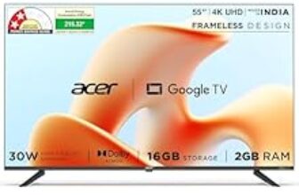 64.0% Off – acer 139 cm (55 inches) G Plus Series 4K Ultra HD LED Smart Google TV AR55UDGGR2851AD
