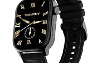 92.0% Off – Fire-Boltt Rise Force Smart Watch 1.85” Display, Nylon–Fluoroelastomer Hybrid Strap, Rotating Crown, Bluetooth Calling, Dual Button Control, Metal Body Smartwatch for Men and Women Midnight Black