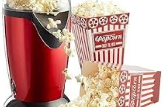 92.0% Off – SHOPARAM New Mini Sweet Hot Air Popcorn Machine And Snack Maker, Automatic Instant Popcorn Maker Stylish Design, Aluminium Alloy Oil Free Maker Machine, Popcorn in Just Minutes. (RED)