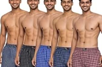 95.0% Off – OPEX Men’s Checked Cotton Blend Lounge Boxer Shorts Pack of 5 | Regular Fit with Elasticated Waistband | Double Side Pockets & Button Fly