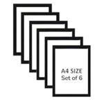 96.0% Off – Blank A4 Photo Frame – Black Picture Frames for Wall Decor and Table Top – Premium Synthetic Wood Frames with Acrylic Glass for Certificates, Documents and Home Decoration (Pack-6)