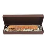 79.0% Off – BodyHerbals Dressing Comb, Handle Rake comb, 100% Neem Wood, Hand Made with Design in Gift box (Cream)