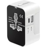 89.0% Off – rts Universal Travel Adapter – Type C USB-C, 3-in-1 Universal Adapter Plug, Travel Accessory With 1 USB-C, 2.4A, All-In-One For Phone, Laptop, Mobile, Tablet, White